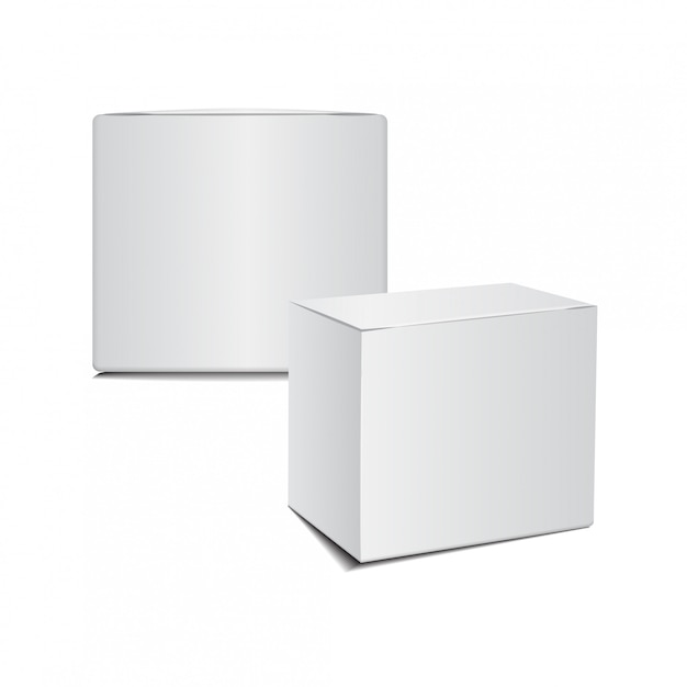 Download Mockup white cardboard plastic package box. | Premium Vector