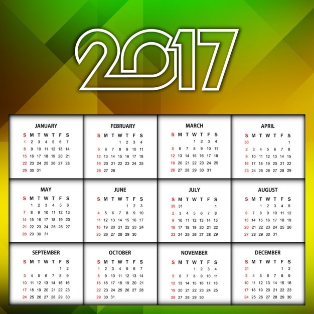 Summer Calendar 2017 Template from image.freepik.com