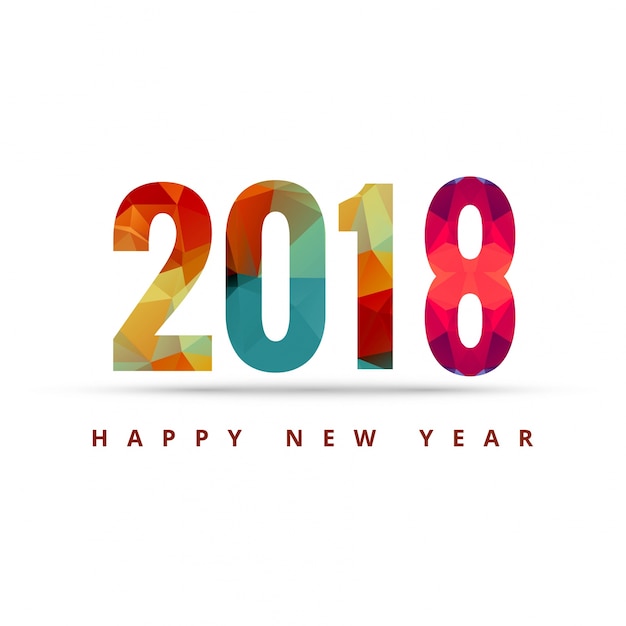 Download Premium Vector | Modern 2018 new year colorful background