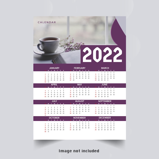 Premium Vector | Modern 2022 new calendar design template