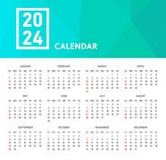 Premium Vector Modern 2024 Calendar Template