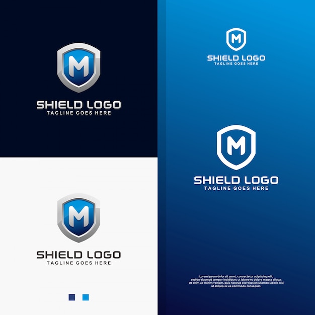 Download Free Modern 3d Blue Shield With Letter M Logo Premium Vector Use our free logo maker to create a logo and build your brand. Put your logo on business cards, promotional products, or your website for brand visibility.