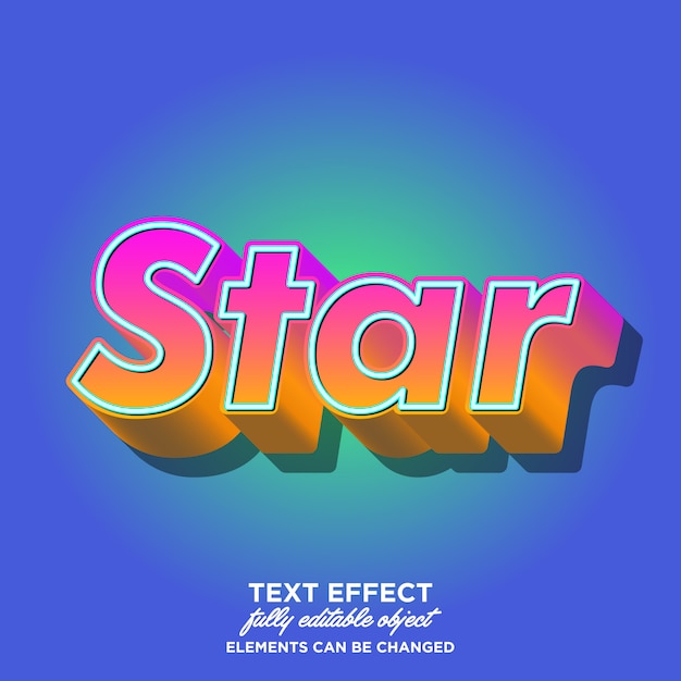 Download Premium Vector | Modern 3d font effect with trendy gradient