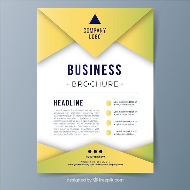 free-vector-modern-a5-business-brochure-template