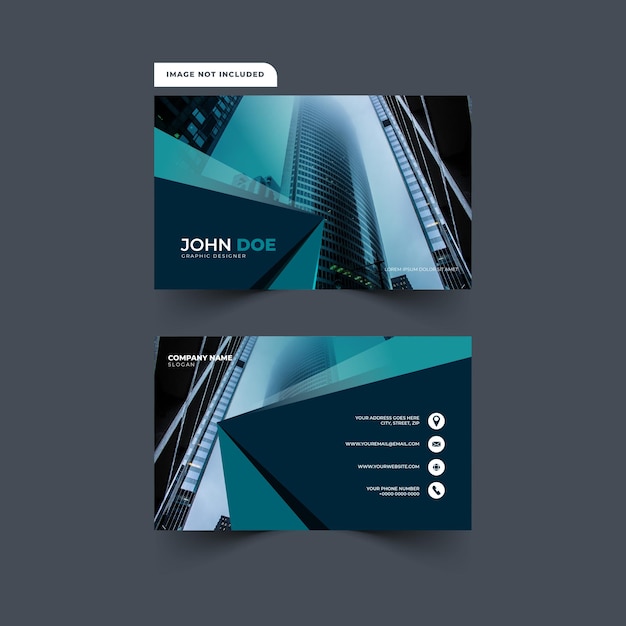 Modern and abstract business card design Premium Vector