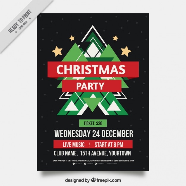 Download Vector Modern Christmas Party Brochure Vectorpicker