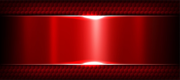 Premium Vector Modern Abstract Dark Red Metallic 3d Banner