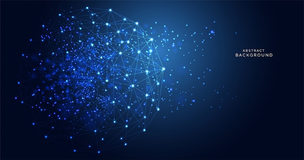 Modern abstract network science connection technology Premium Vector