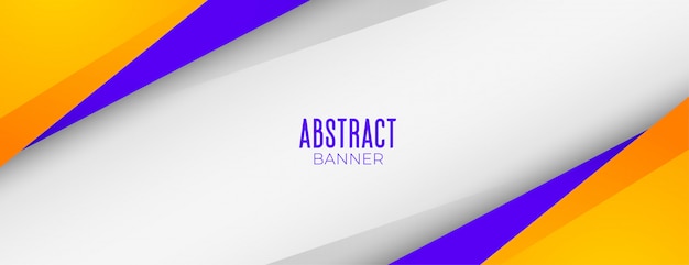 Free Vector Modern Abstract Yellow And Purple Geometric Background Banner Design