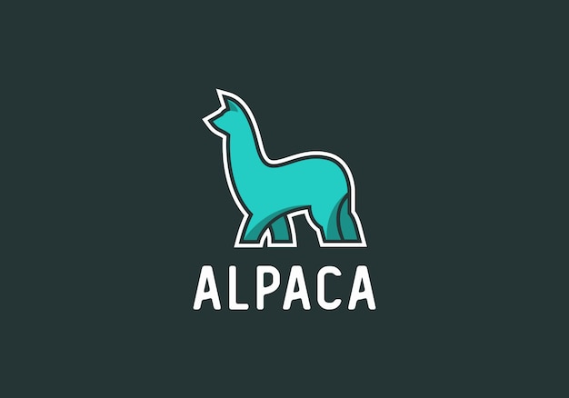 Premium Vector | Modern alpaca logo design vector