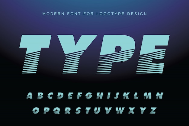 Premium Vector | Modern alphabet font
