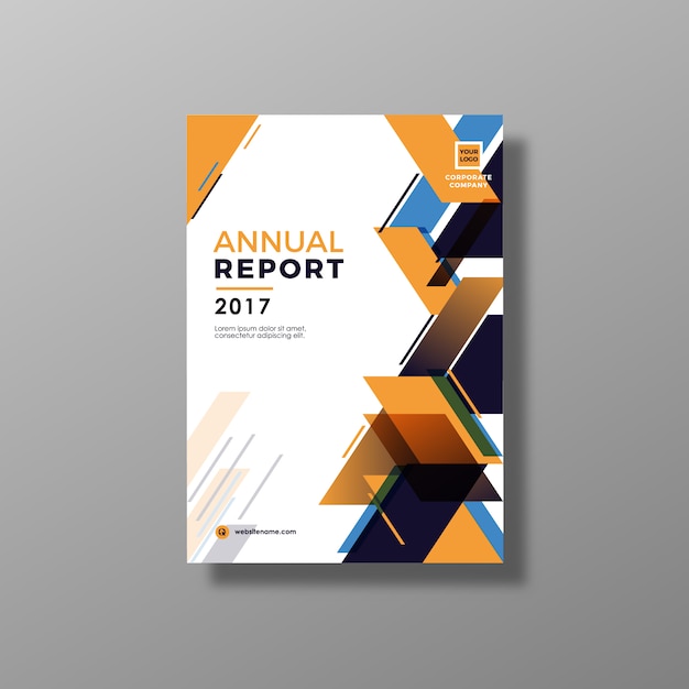 Modern annual report design Vector | Free Download