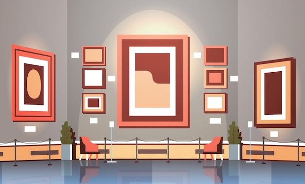 Modern Art Gallery In Museum Interior Creative Contemporary