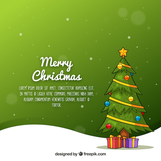 Modern background with christmas tree