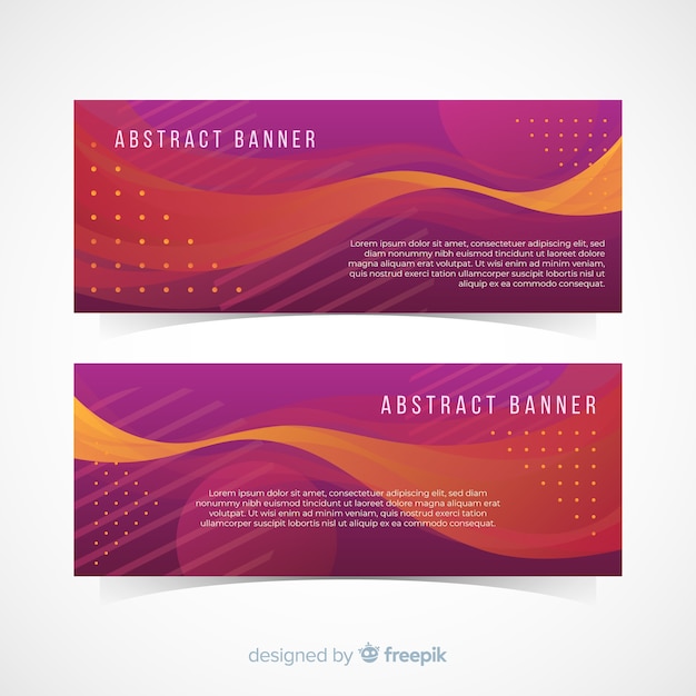 Free Vector | Modern banners in abstract style