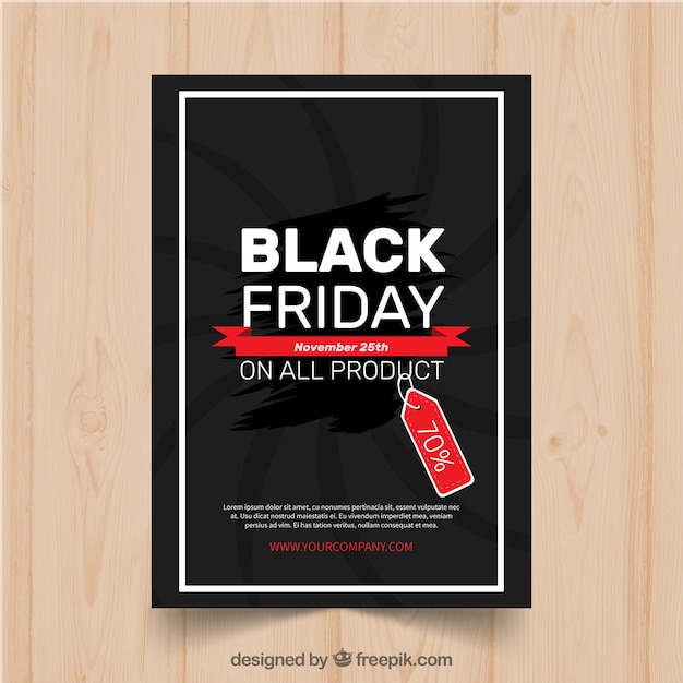 Free Vector Modern black friday poster template