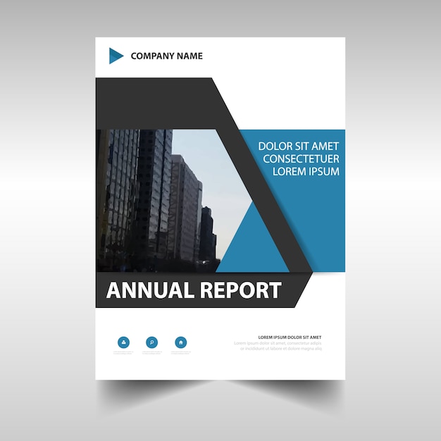 Free Vector | Modern blue corporate annual report design