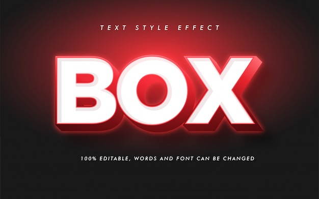 Modern box bold text style effect Premium Vector