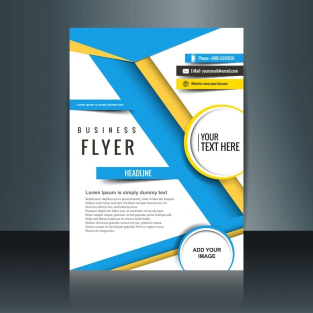 Free Vector | Modern brochure template with stripes and abstract shapes