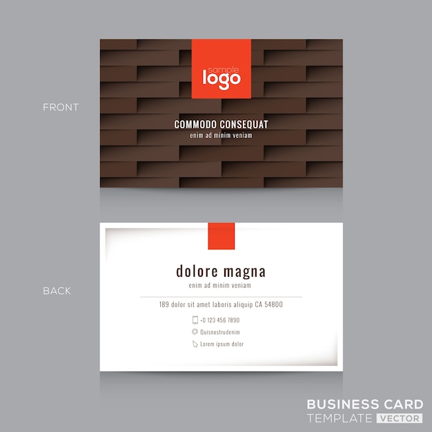 Modern brown business card