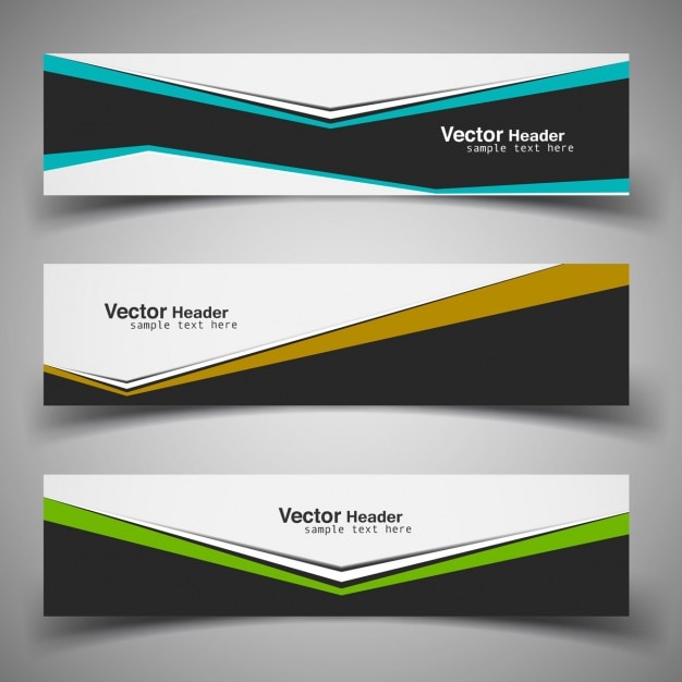 Modern Business Banners Vector 