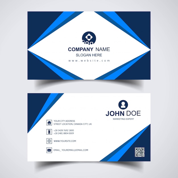 Download Free Modern Business Card Template Design Free Vector Use our free logo maker to create a logo and build your brand. Put your logo on business cards, promotional products, or your website for brand visibility.
