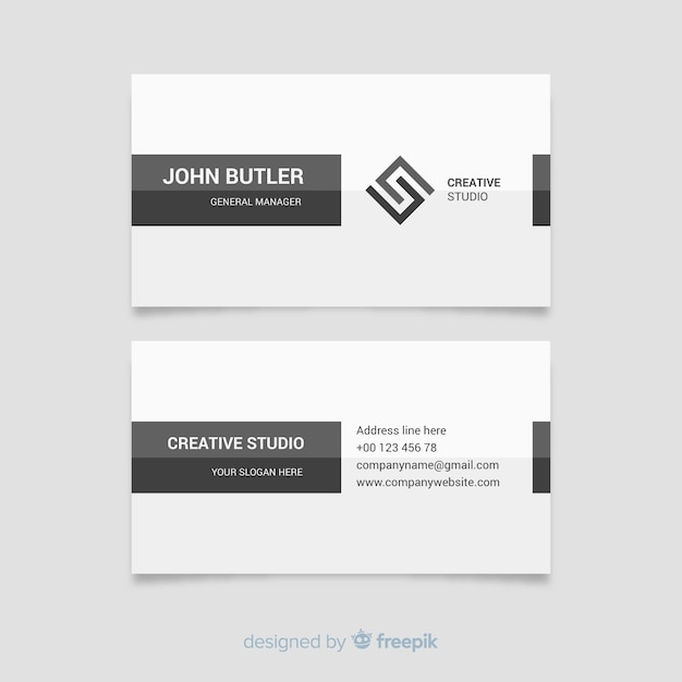 Download Free Modern Business Card Template With Abstract Shapes Free Vector Use our free logo maker to create a logo and build your brand. Put your logo on business cards, promotional products, or your website for brand visibility.