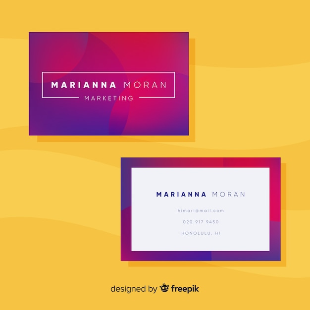 free modern business card template for download