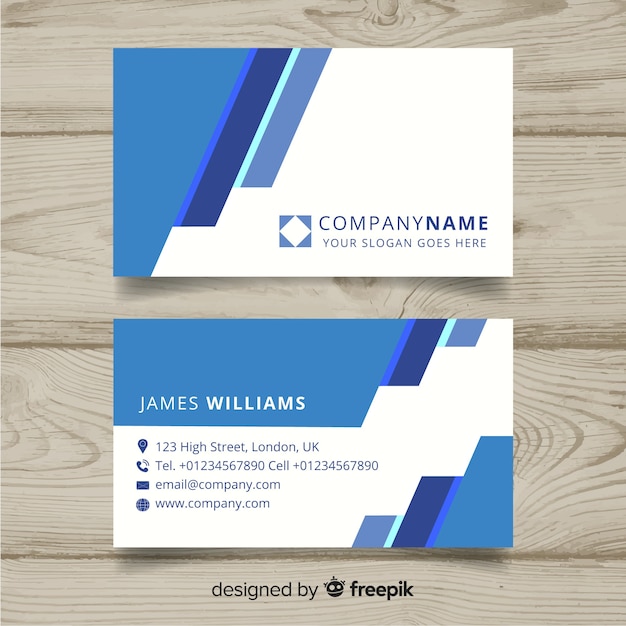 Download Free Modern Business Card Template With Geometric Design Free Vector Use our free logo maker to create a logo and build your brand. Put your logo on business cards, promotional products, or your website for brand visibility.