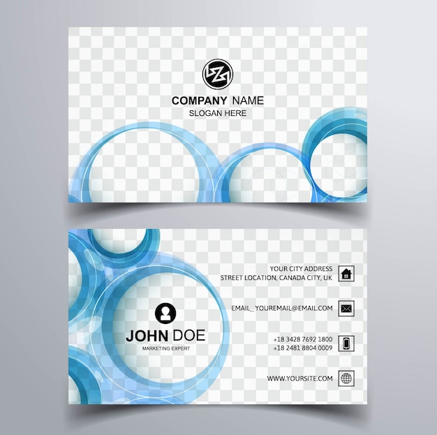 Download Free Modern Business Card With Blue Circles Free Vector Use our free logo maker to create a logo and build your brand. Put your logo on business cards, promotional products, or your website for brand visibility.