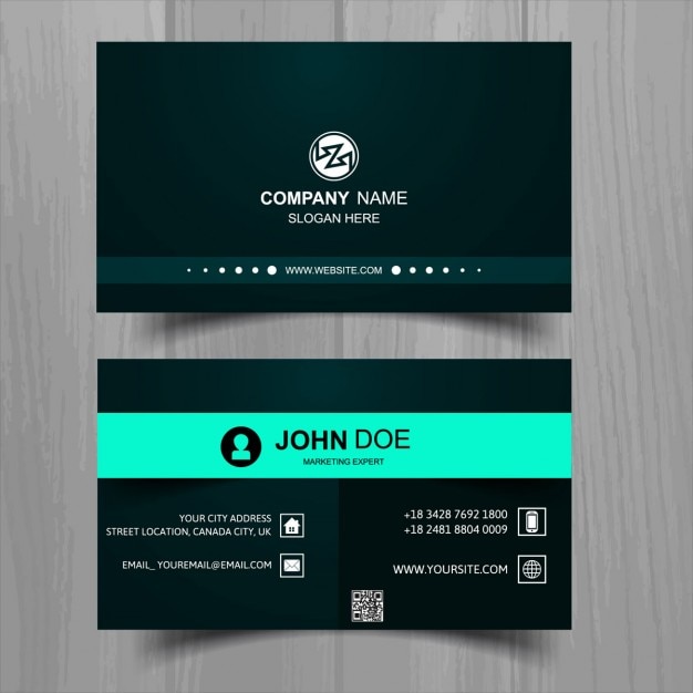 Modern business card with bright colors