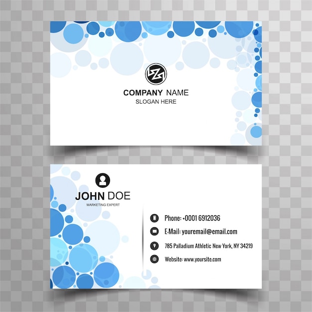 Modern business card with circle design