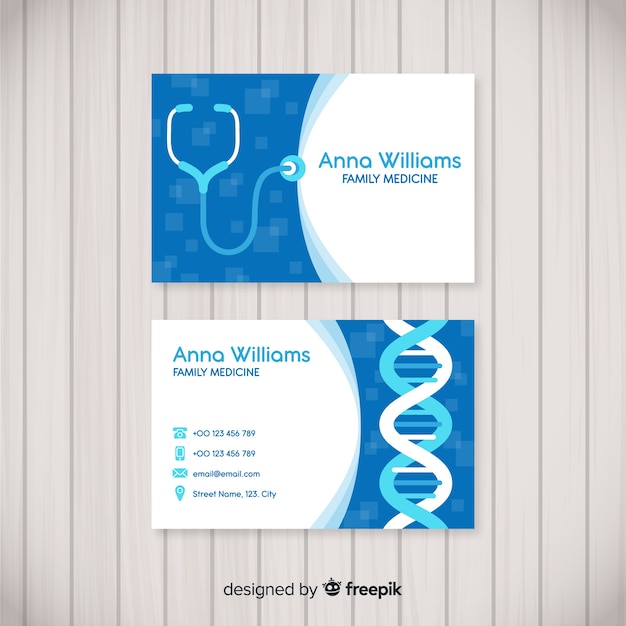 Download Free Modern Business Card With Medical Concept Free Vector Use our free logo maker to create a logo and build your brand. Put your logo on business cards, promotional products, or your website for brand visibility.