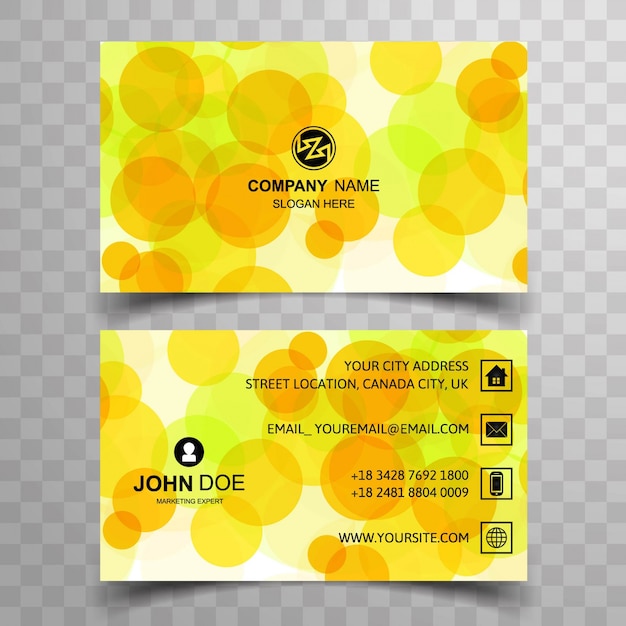 Download Download Vector Classic Yellow Business Card Design Vectorpicker PSD Mockup Templates