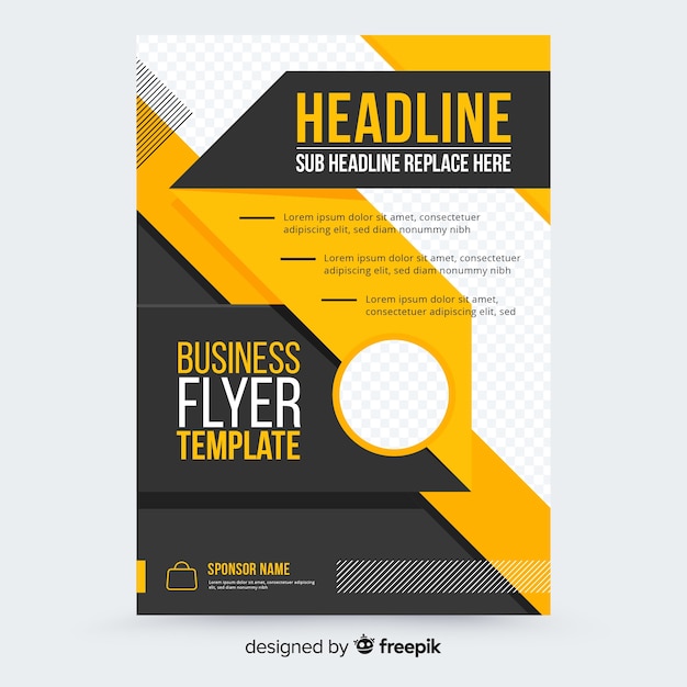 Free Vector | Modern business flyer template with abstract design