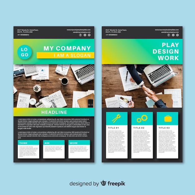 Single Page Brochure Templates Psd