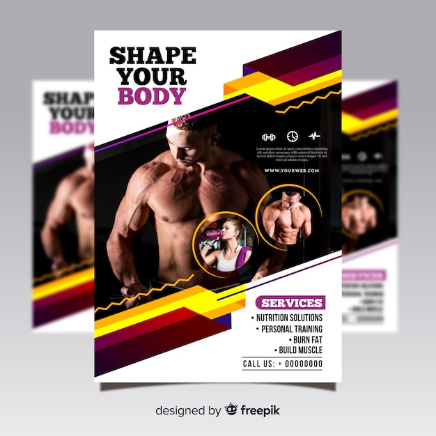 Modern business flyer template Free Vector Modern business flyer template Free Vector