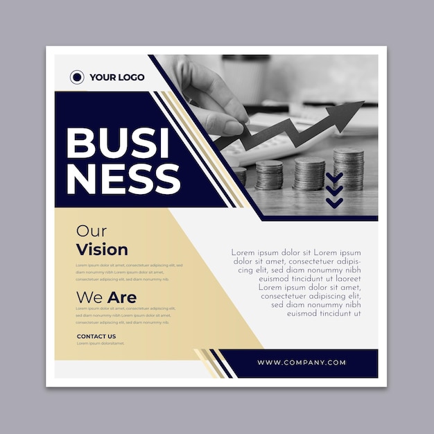 Download Free Vector | Modern business square flyer template