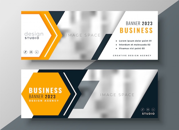 Modern business template with text and image space Free Vector