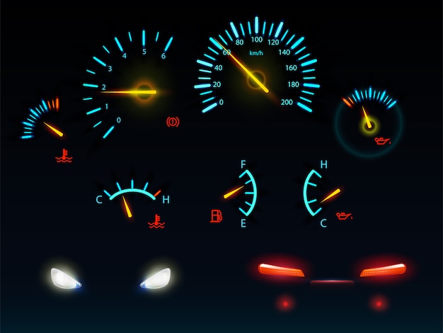 car speedometer indicators