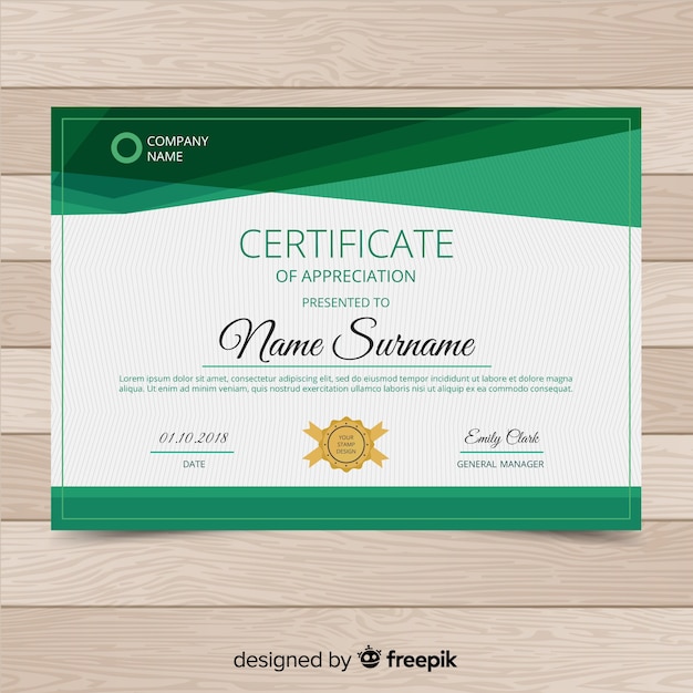 modern certificate template word free download