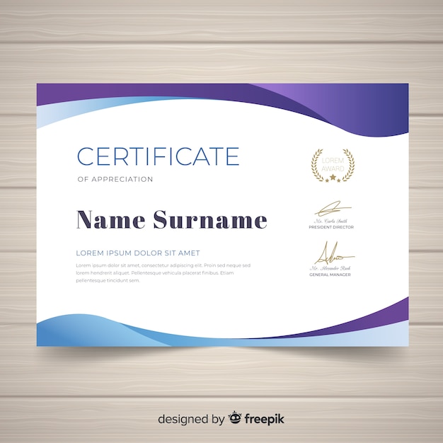 free-vector-modern-certificate-template