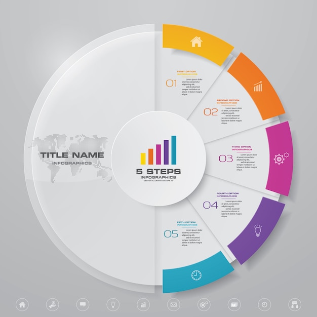 Premium Vector | Modern chart infographic element