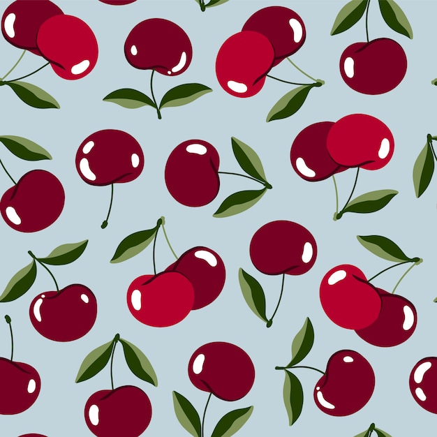 Premium Vector Modern cherry pattern.