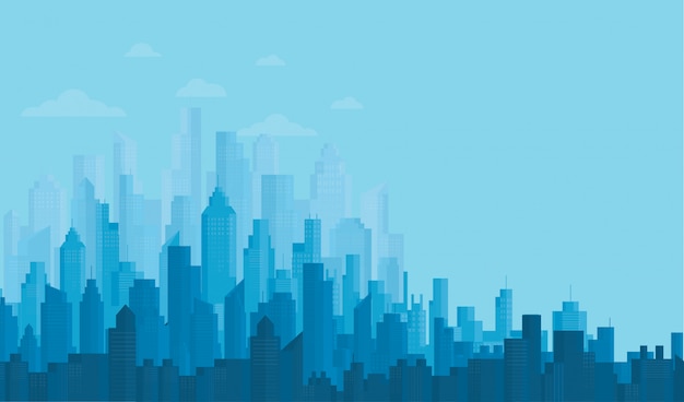 Premium Vector Modern City Skyline Backgrounds