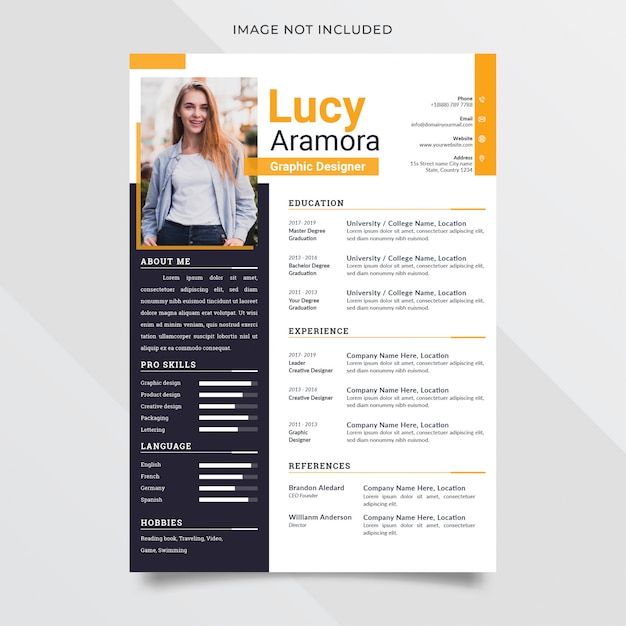 Premium Vector | Modern clean curriculum vitae template