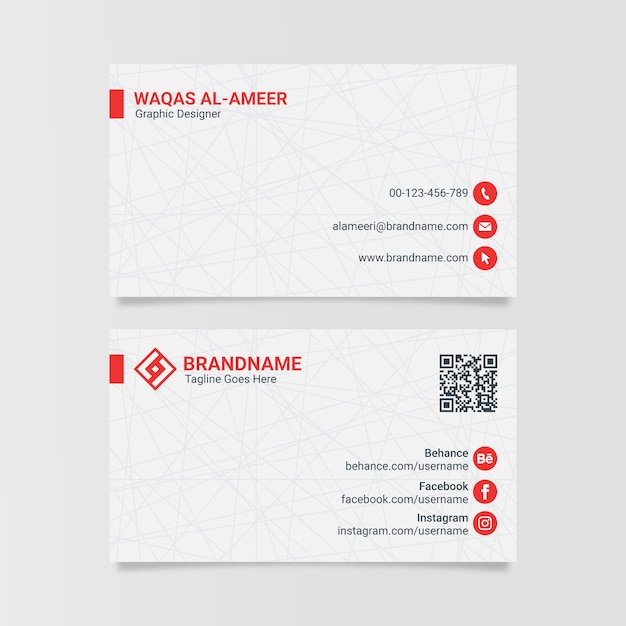 Download Free Modern Clean White Corporate Business Card Design Template Use our free logo maker to create a logo and build your brand. Put your logo on business cards, promotional products, or your website for brand visibility.