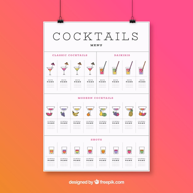 Modern Cocktail Menu Stock Images Page Everypixel