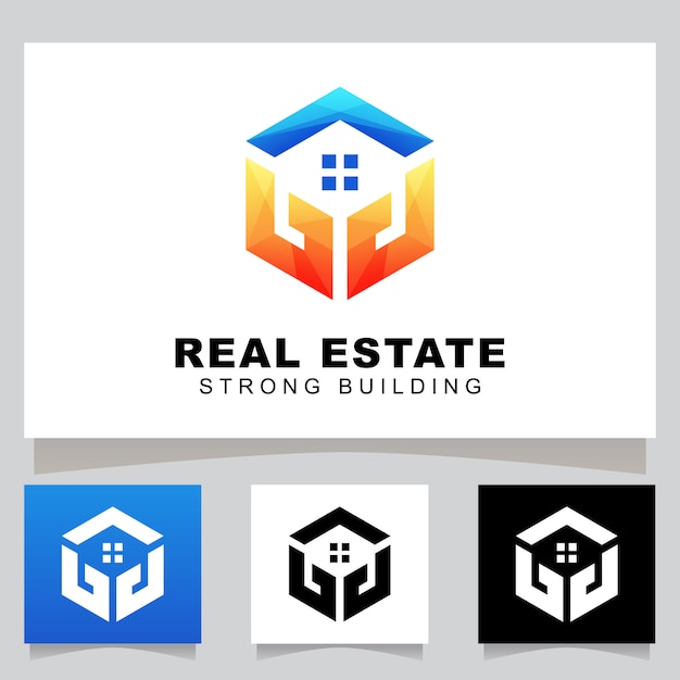 Download Free Modern Color Hand Strong Real Estate Building Logo Design Template Use our free logo maker to create a logo and build your brand. Put your logo on business cards, promotional products, or your website for brand visibility.