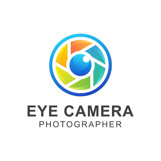 Download Free Modern Colorful Eye Camera Photographer Logo Design Template Use our free logo maker to create a logo and build your brand. Put your logo on business cards, promotional products, or your website for brand visibility.